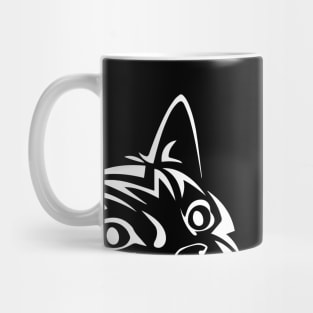 Cat staring at a rose Mug